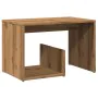 Mesa auxiliar de madera de ingeniería roble artisan 59x36x38 cm by , Side tables - Ref: Foro24-856541, Price: 33,61 €, Discou...