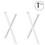 Patas para mesa de comedor en forma de X 2 uds acero blanco by , Table legs - Ref: Foro24-4012921, Price: 66,51 €, Discount: %