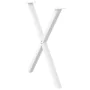 Patas para mesa de comedor en forma de X 2 uds acero blanco by , Table legs - Ref: Foro24-4012921, Price: 66,51 €, Discount: %