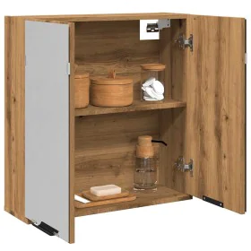 Armario con espejo baño madera roble artisan 64x20x66,5 cm by , bathroom vanities - Ref: Foro24-856941, Price: 71,41 €, Disco...