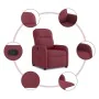 Sillón reclinable de tela rojo tinto de , Sillones - Ref: Foro24-4015525, Precio: 178,39 €, Descuento: %