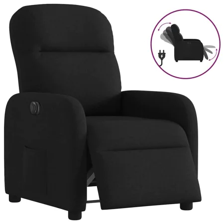 Sillón reclinable eléctrico de tela negro de , Sillones - Ref: Foro24-3302954, Precio: 235,90 €, Descuento: %