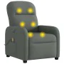 Sillón reclinable de masaje eléctrico tela gris oscuro by , Armchairs - Ref: Foro24-3302963, Price: 265,04 €, Discount: %
