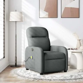 Sillón de masaje reclinable de tela gris oscuro by , Armchairs - Ref: Foro24-4015533, Price: 226,63 €, Discount: %