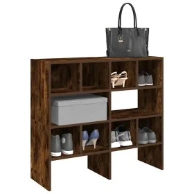 Zapateros 2 uds apilables roble ahumado 89,5x30x40 cm de , Organizadores de vestidores y perchas de barra - Ref: Foro24-85884...