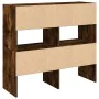 Zapateros 2 uds apilables roble ahumado 89,5x30x40 cm de , Organizadores de vestidores y perchas de barra - Ref: Foro24-85884...