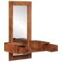Espejo de pared con cajones madera maciza de acacia 60x33x90 cm de , Espejos - Ref: Foro24-4102372, Precio: 146,26 €, Descuen...