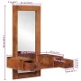 Espejo de pared con cajones madera maciza de acacia 60x33x90 cm de , Espejos - Ref: Foro24-4102372, Precio: 146,26 €, Descuen...