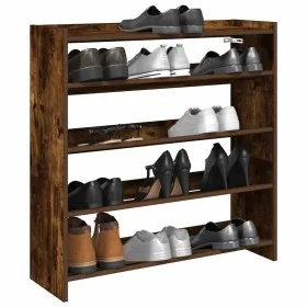 Zapatero madera contrachapada roble ahumado 80x25x81 cm de , Zapateros y organizadores de calzado - Ref: Foro24-859909, Preci...