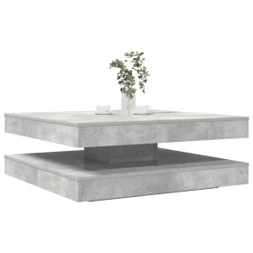 Mesa de centro giratoria 360 grados gris hormigón 90x90x34,5 cm by , Coffee table - Ref: Foro24-3321354, Price: 152,94 €, Dis...