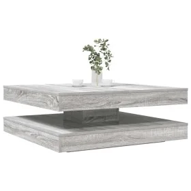 Mesa de centro giratoria 360 grados gris Sonoma 90x90x34,5 cm de , Mesas de centro - Ref: Foro24-3321356, Precio: 134,07 €, D...