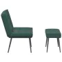 Sillón de relax con reposapiés terciopelo verde oscuro de , Sillas - Ref: Foro24-4012329, Precio: 107,91 €, Descuento: %
