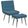 Sillón de relax con reposapiés terciopelo azul von , Stühle - Ref: Foro24-4012336, Preis: 99,57 €, Rabatt: %