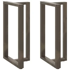 Patas mesa bar forma T 2 uds acero natural 60x35x(100-101) cm by , Table legs - Ref: Foro24-4013095, Price: 153,36 €, Discoun...