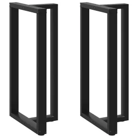 Patas de mesa bar forma T 2 uds acero negro 60x35x(110-111) cm by , Table legs - Ref: Foro24-4013104, Price: 177,36 €, Discou...