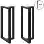 Patas de mesa bar forma T 2 uds acero negro 60x35x(110-111) cm by , Table legs - Ref: Foro24-4013104, Price: 177,36 €, Discou...