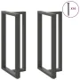 Patas mesa bar forma T 2 uds acero antracita 60x35x(110-111)cm de , Patas para mesas - Ref: Foro24-4013106, Precio: 156,59 €,...