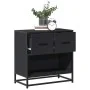 Mesilla de noche negra 60x31x60 cm madera procesada y metal de , Mesitas de noche - Ref: Foro24-848694, Precio: 66,16 €, Desc...