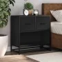 Mesilla de noche negra 60x31x60 cm madera procesada y metal de , Mesitas de noche - Ref: Foro24-848694, Precio: 66,16 €, Desc...