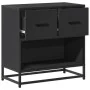Mesilla de noche negra 60x31x60 cm madera procesada y metal de , Mesitas de noche - Ref: Foro24-848694, Precio: 66,16 €, Desc...