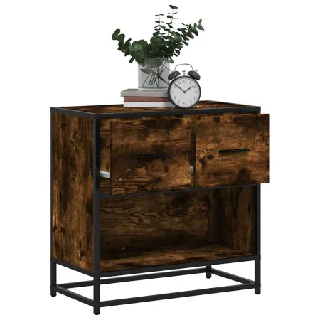 Mesita de noche roble ahumado 60x31x60 cm madera contrachapada de , Mesitas de noche - Ref: Foro24-848696, Precio: 64,58 €, D...