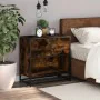 Mesita de noche roble ahumado 60x31x60 cm madera contrachapada de , Mesitas de noche - Ref: Foro24-848696, Precio: 64,58 €, D...