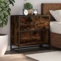 Mesita de noche roble ahumado 60x31x60 cm madera contrachapada de , Mesitas de noche - Ref: Foro24-848696, Precio: 64,58 €, D...