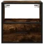 Mesitas de noche pared 2 uds color roble ahumado 40x31x39,5 cm by , Nightstands - Ref: Foro24-848739, Price: 67,20 €, Discoun...