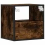 Mesitas de noche pared 2 uds color roble ahumado 40x31x39,5 cm by , Nightstands - Ref: Foro24-848739, Price: 67,20 €, Discoun...