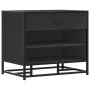 Banco zapatero madera de ingeniería y metal negro 60x40x53,5 cm by , Benches for halls and storage - Ref: Foro24-849219, Pric...