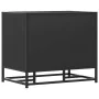 Banco zapatero madera de ingeniería y metal negro 60x40x53,5 cm by , Benches for halls and storage - Ref: Foro24-849219, Pric...