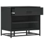 Banco zapatero madera de ingeniería y metal negro 60x40x53,5 cm by , Benches for halls and storage - Ref: Foro24-849219, Pric...
