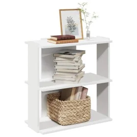 Librería 3 niveles madera ingeniería blanco 60x30x60 cm de , Librerías y estanterías - Ref: Foro24-860247, Precio: 38,14 €, D...