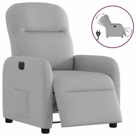 Sillón reclinable eléctrico de tela gris nube de , Sillones - Ref: Foro24-3302961, Precio: 233,59 €, Descuento: %