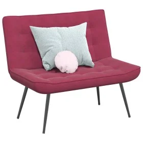Banco de terciopelo rojo vino tinto 110x74x84 cm by , Banks - Ref: Foro24-4012341, Price: 134,70 €, Discount: %