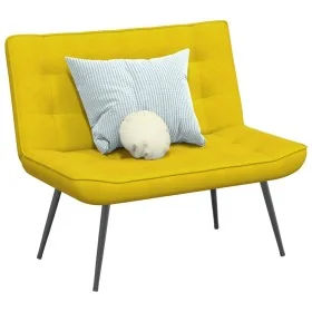 Banco de terciopelo amarillo 110x74x84 cm de , Bancos - Ref: Foro24-4012343, Precio: 135,16 €, Descuento: %