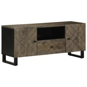 Mueble de TV madera maciza de mango negro 105x33x46 cm de , Almacenamiento para CD y DVD - Ref: Foro24-4017698, Precio: 114,4...
