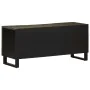 Mueble de TV madera maciza de mango negro 105x33x46 cm de , Almacenamiento para CD y DVD - Ref: Foro24-4017698, Precio: 114,4...
