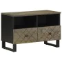 Mueble de TV madera maciza de mango negro 70x33x46 cm de , Almacenamiento para CD y DVD - Ref: Foro24-4017685, Precio: 88,00 ...