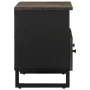 Mueble de TV madera maciza de mango negro 70x33x46 cm de , Almacenamiento para CD y DVD - Ref: Foro24-4017685, Precio: 88,00 ...