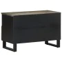 Mueble de TV madera maciza de mango negro 70x33x46 cm de , Almacenamiento para CD y DVD - Ref: Foro24-4017685, Precio: 88,00 ...