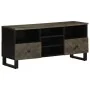 Mueble de TV madera maciza de mango negro 100x33x46 cm von , CD- und DVD-Speicher - Ref: Foro24-4017702, Preis: 111,70 €, Rab...