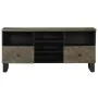 Mueble de TV madera maciza de mango negro 100x33x46 cm von , CD- und DVD-Speicher - Ref: Foro24-4017702, Preis: 111,70 €, Rab...