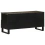 Mueble de TV madera maciza de mango negro 100x33x46 cm von , CD- und DVD-Speicher - Ref: Foro24-4017702, Preis: 111,70 €, Rab...