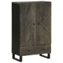 Aparador alto madera maciza de mango negro 60x33x100 cm de , Almacenamiento para CD y DVD - Ref: Foro24-4017714, Precio: 135,...
