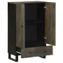 Aparador alto madera maciza de mango negro 60x33x100 cm de , Almacenamiento para CD y DVD - Ref: Foro24-4017714, Precio: 135,...