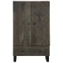 Aparador alto madera maciza de mango negro 60x33x100 cm de , Almacenamiento para CD y DVD - Ref: Foro24-4017714, Precio: 135,...