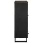 Aparador alto madera maciza de mango negro 60x33x100 cm de , Almacenamiento para CD y DVD - Ref: Foro24-4017714, Precio: 135,...