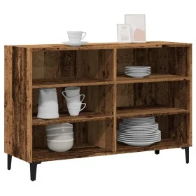 Aparador de madera ingeniería madera envejecida 103,5x35x70 cm by , Sideboards - Ref: Foro24-856452, Price: 78,26 €, Discount: %