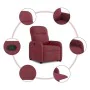 Sillón reclinable elevable tela rojo tinto de , Sillones - Ref: Foro24-3302975, Precio: 264,65 €, Descuento: %